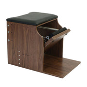 Peak Pilates Artistry Single Pedal Low Chair in walnut, studio view