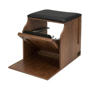 Peak Pilates Artistry Single Pedal Low Chair in walnut, studio view