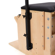 Peak Pilates Artistry Split Pedal Low Chair with Handles & Brackets, component detail