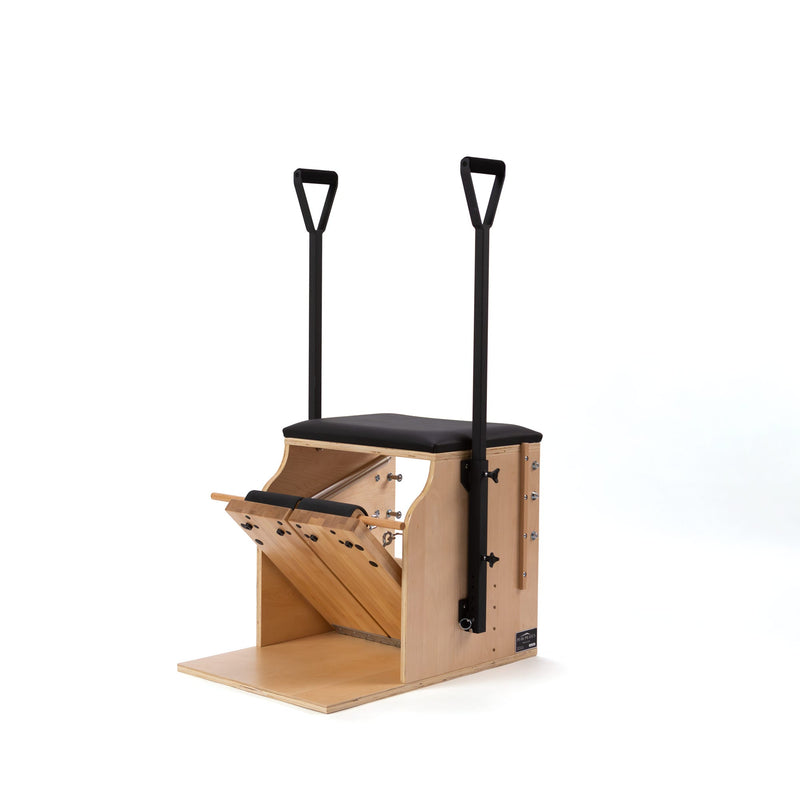 Peak Pilates Artistry Split Pedal Low Chair with Handles & Brackets, studio view