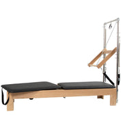 Peak Pilates Artistry Twin Mats fitted to the carriage of an Artistry Reformer in tower mode