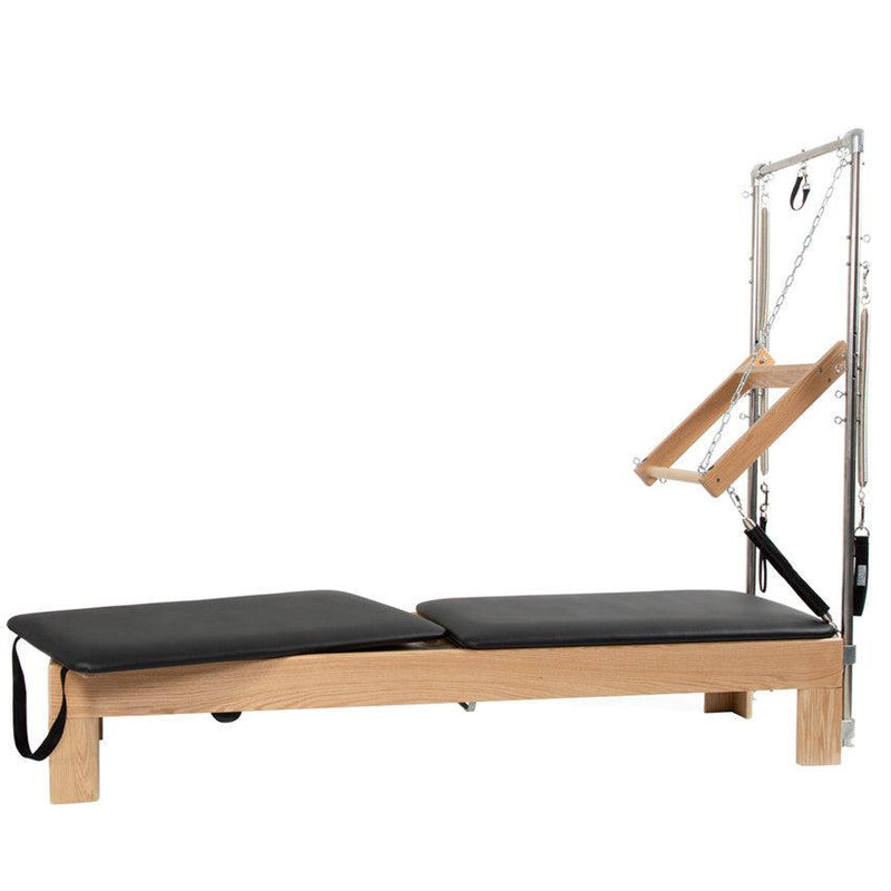 Peak Pilates Artistry Twin Mats fitted to the carriage of an Artistry Reformer in tower mode