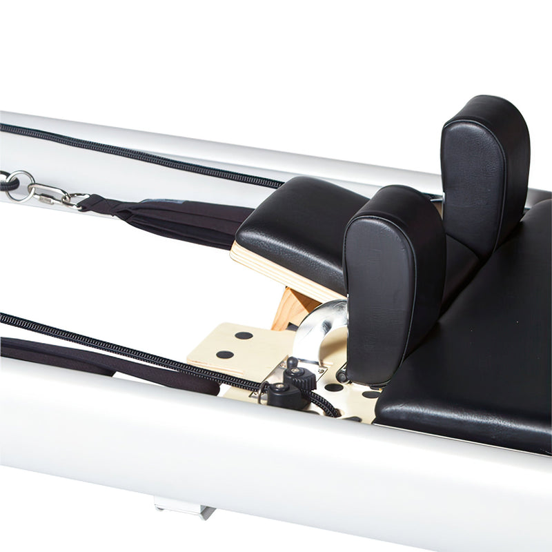 Peak Pilates MVe Reformer with Long/Short Box, three-position headrest detail