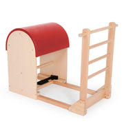 Elina Pilates Ladder Barrel with wooden base in red made-to-order upholstery — made-to-order colourway