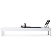 Classic Aluminium Reformer 86" side view, black, footbar raised
