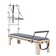 Physio reformer with tower and trapeze bar, grey