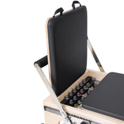 Jump board stored upright, black