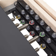 Color-coded carriage spring bar, black trim