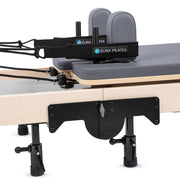Foot end: shoulder rests, straps, folding plate and adjustable legs, grey