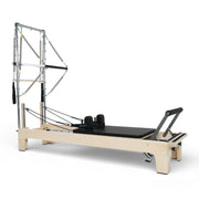 Club Reformer with Tower fully rigged, black upholstery