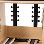 Elina Pilates Wood Combo Chair spring anchorage and pedal roller detail