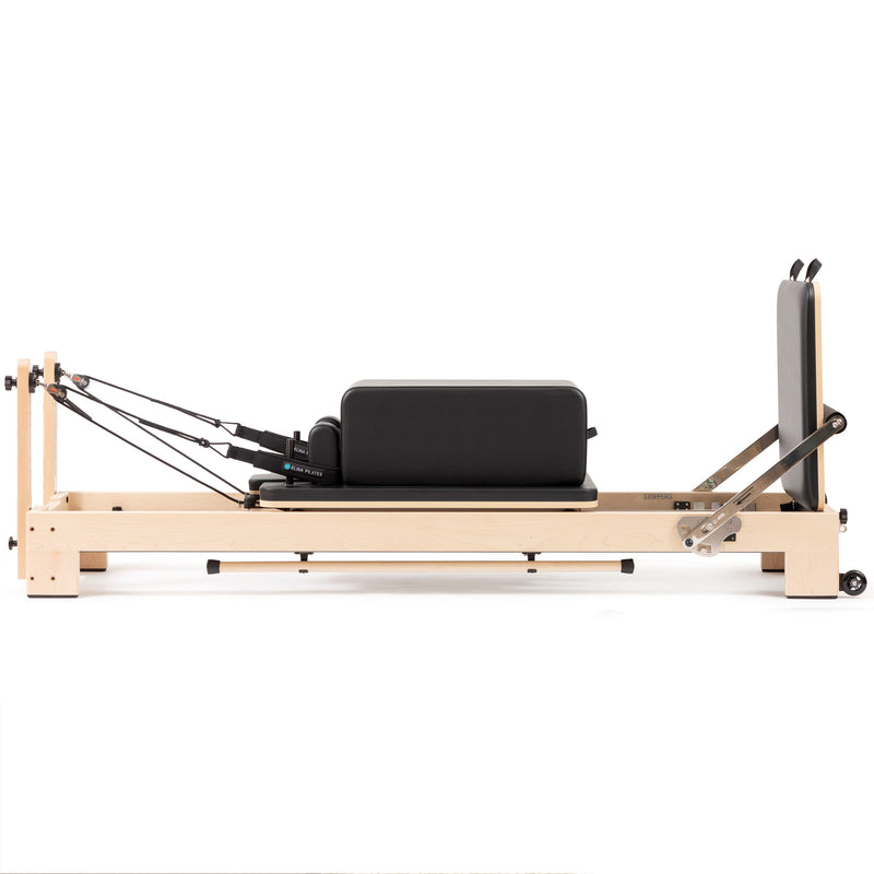 Lignum Reformer with sitting box and jump board, black