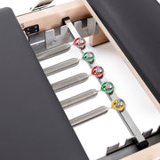 Lignum color-ringed spring bar from above