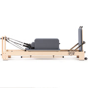 Lignum Reformer with the jump board raised, grey